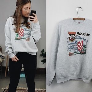 //VINTAGE// Oversized Crewneck Florida Sweatshirt